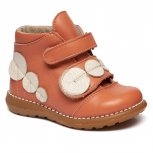 Ghetute fete din piele cu talonet 382 somon bej 18-25