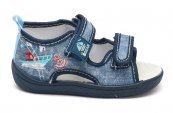 Incaltaminte baieti flexibila cu brant din piele 1112 albastru 20-25
