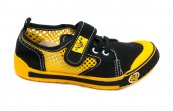 Incaltaminte baieti textil cu gaurele 9912 negru galben 26-35