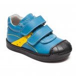 Pantofi baieti sport din piele cu talonet 781 albastru galben 19-35