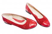 Pantofi balerini dama perforati laser 26 rosu 34-41