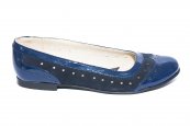 Pantofi balerini dama piele 026.5 albastru blu 34-41
