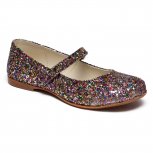 Pantofi balerini fete din piele pj shoes Lola multicolor gliter 27-36