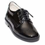 Pantofi copii din piele 102 negru lac 32-37
