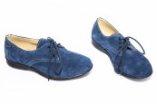 Pantofi copii piele intoarsa scoala 1380 albastru 26-36