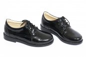Pantofi copii piele leoflex 101 negru lac