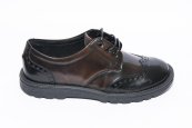 Pantofi copii scoala pj shoes Frigerio 03 negru maro 31-38
