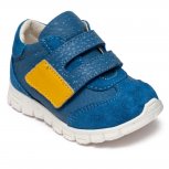 Pantofi copii sport din piele cu talonet pj shoes Tokyo albastru G 18-26