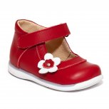 Pantofi fete inalti pe glezna 746 rosu alb 18-25