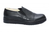 Pantofi fete piele naturala DC55 negru box 34-41