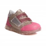 Pantofi fete sport cu talonet pj shoes Tokyo roz gliter 18-26