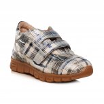 Pantofi fete sport din piele cu talonet pj shoes Tokyo bej print 19-26