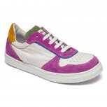 Pantofi fete sport din piele hokide 457 alb fuxia 26-37
