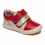 Pantofi fete sport din piele hokide 458 rosu auriu 18-25