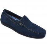Pantofi mocasini barbati din piele intoarsa MC01 blu 39-46