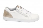 Pantofi sport fete piele hokide 400 alb auriu 26-37