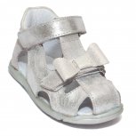 Sandale fete flexibile pj shoes Mario argintiu 18-26