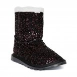 Ugg-uri fete piele Milano negru bordo print 24-38