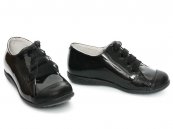 Pantofi fete din piele 533 negru lac